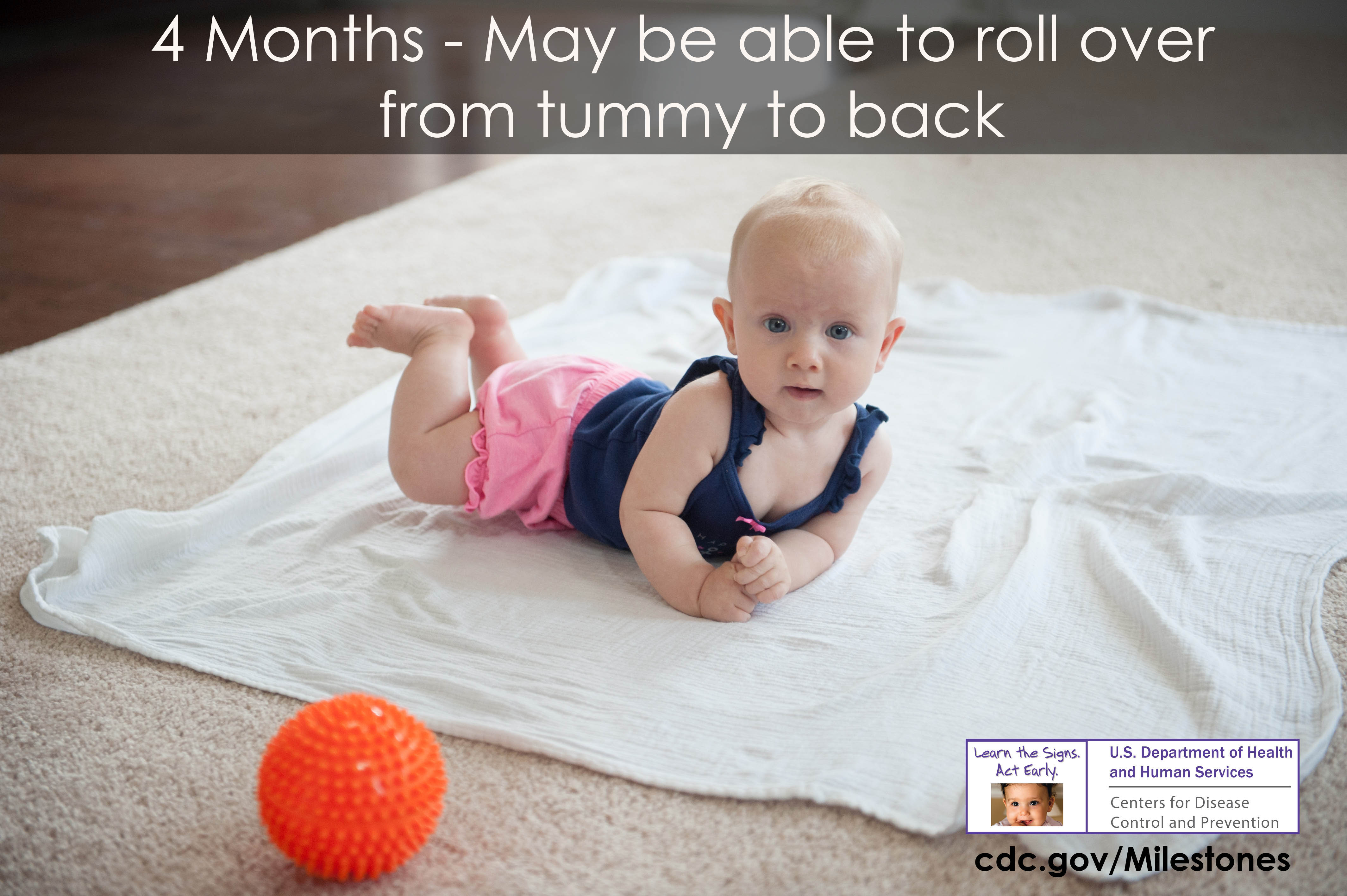 4 month old baby milestones