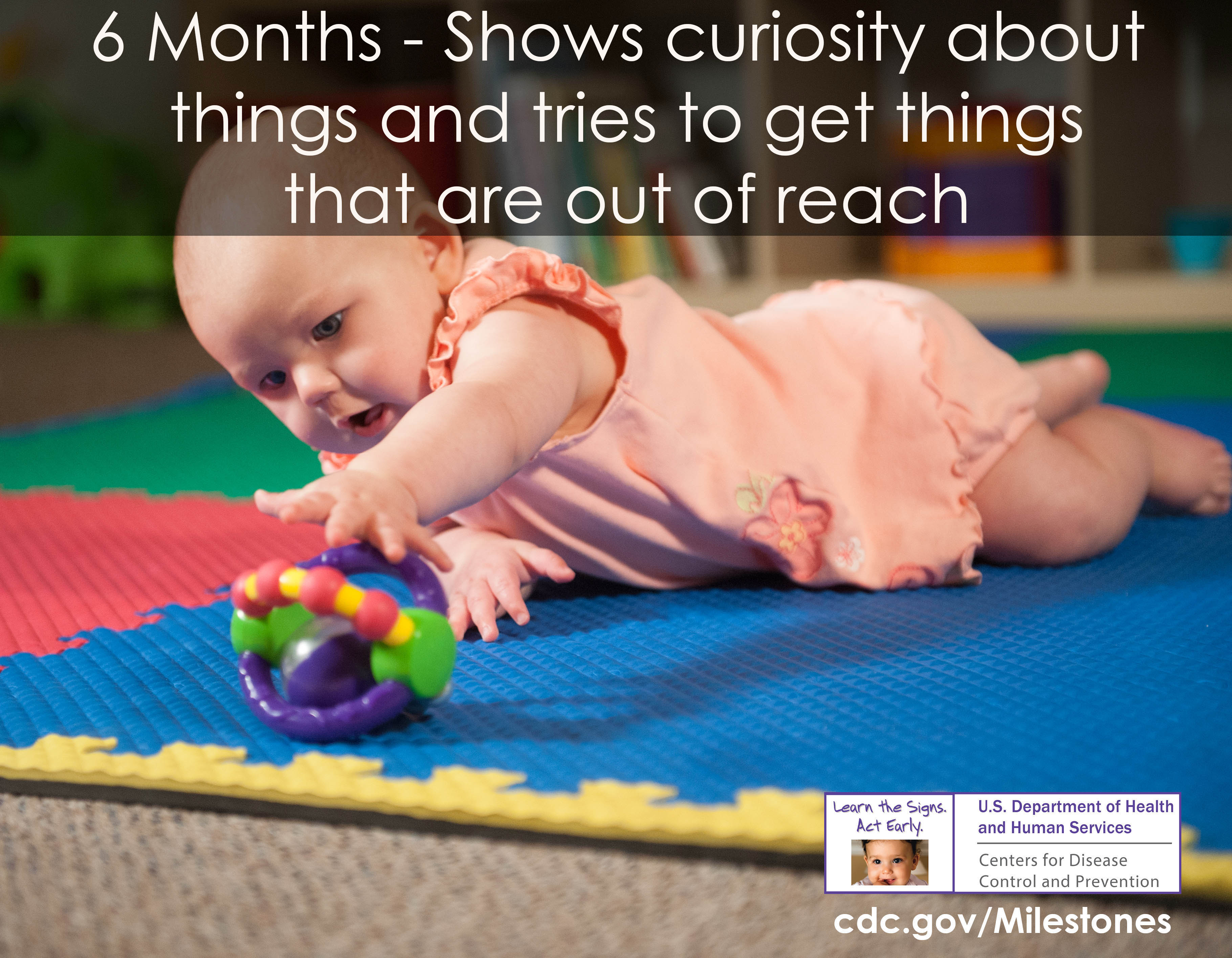 5 month old baby developmental milestones cdc