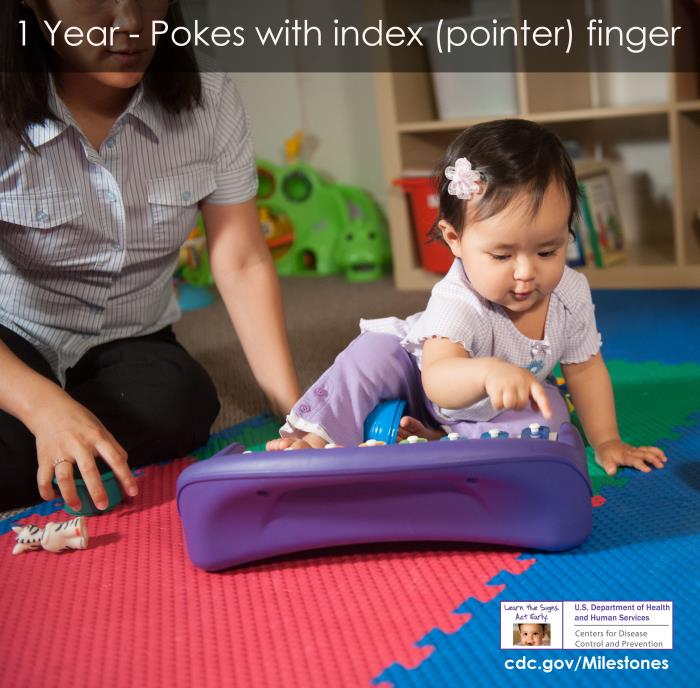 Pokes with index (pointer) finger