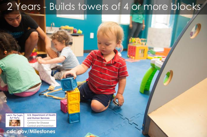 Builds towers of 4 or more blocks