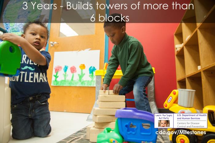 Builds towers of more than 6 blocks